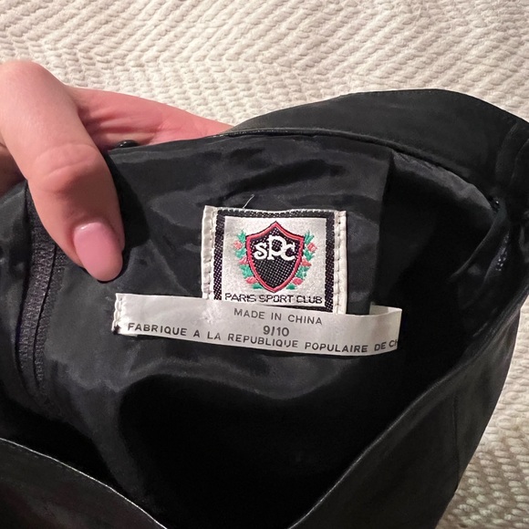 Y2K Real leather black skirt - Picture 3 of 4